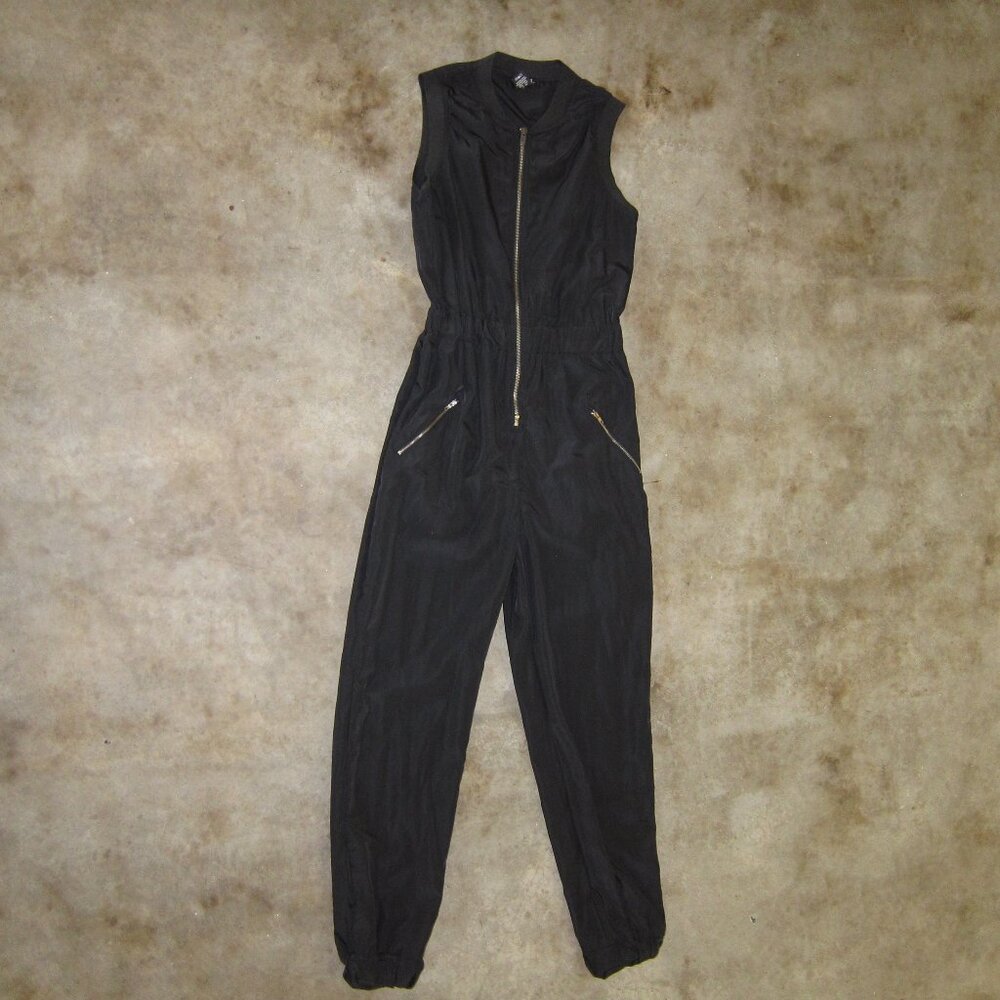 Black zipper jumpsuit
